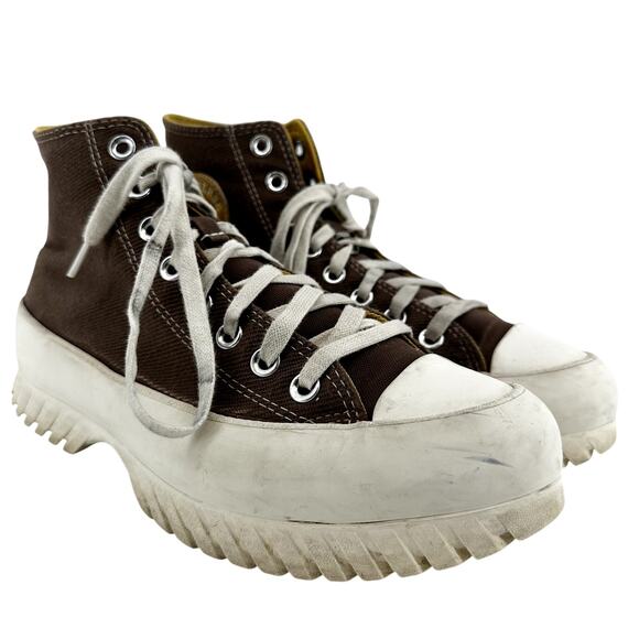 Converse Chuck Taylor All Star Lugged 2.0 Sneaker Squirrel Denim Brown M7 W9 - Picture 2 of 7